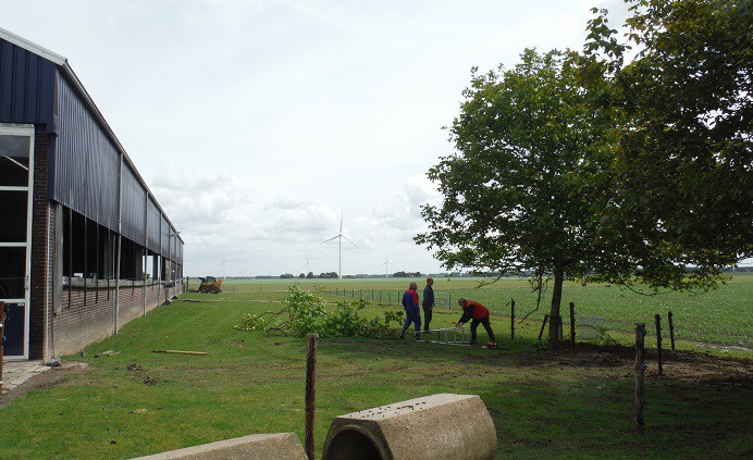 Aanvang bouw vooraanzicht